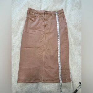 Banana Republic Desert Rose Denim Midi Skirt with Slit - Size 12
